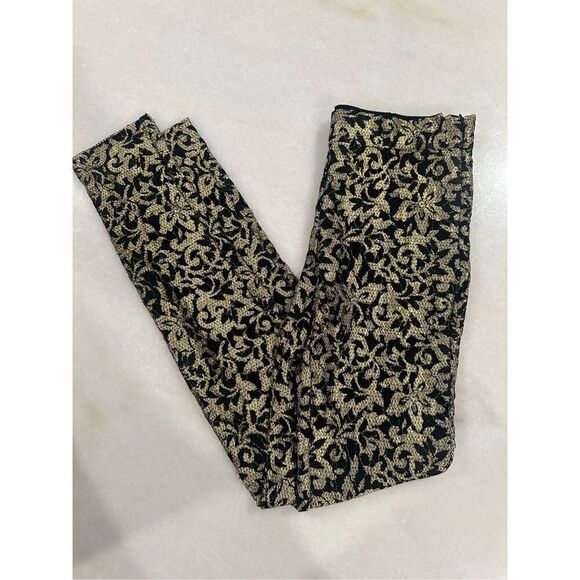 Haute Hippie Metallic Gold Lace Leggings, size XS - Picture 1 of 8